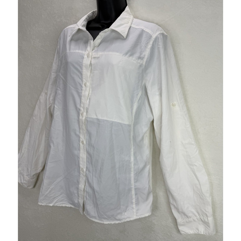 REI Women's White Sun Protection Cooling Sahara Shirt Size XL NWT - Picture 2 of 8